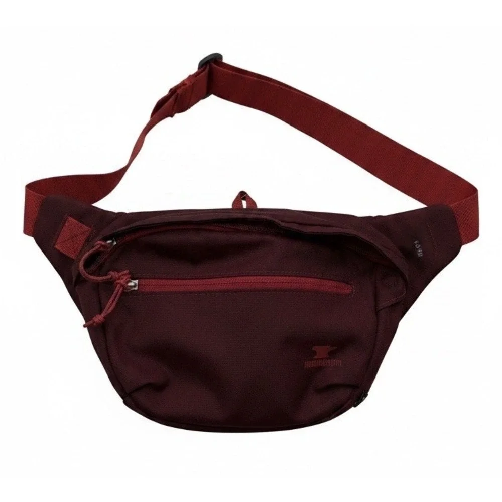 Mountain Smith Lumbar Pack Fanny Pack Burgundy Red Nylon Hiking Travel Crossbody